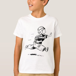 Camiseta Fútbol Americano Retro Niño Corriendo con Balón