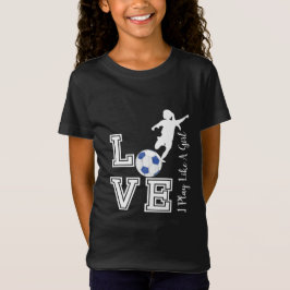 Camiseta Fútbol Amor - Juego Como Un Chica - Azul