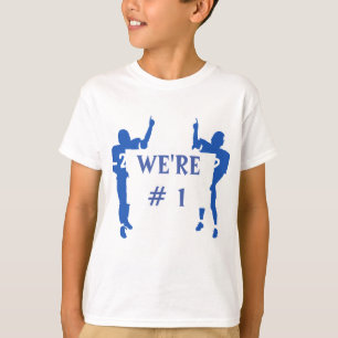 CAMISETA FÚTBOL AZUL Y BLANCO