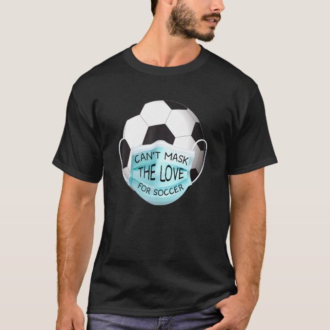 Camiseta Fútbol Ball Face Máscara de amor decir deportes Gu (Anverso)