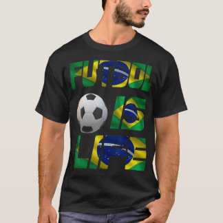 Camiseta Fútbol Bandera Brasileña Futbol Es Fútbol De Vida