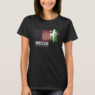 Camiseta Fútbol Bandera de Afganistán Femenino Gir de Fútbo