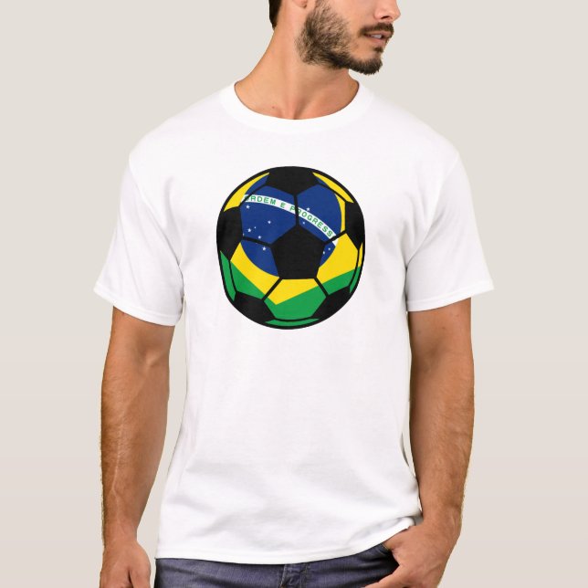 Camiseta Fútbol Bandera de Brasil (Anverso)