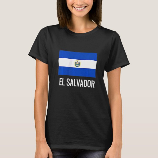 Camiseta Fútbol Bandera de El Salvador (Anverso)