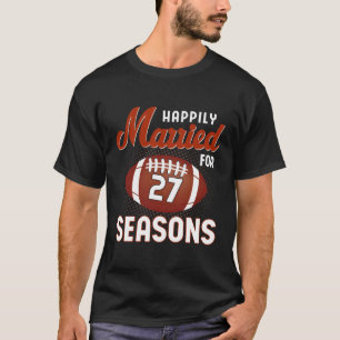Camiseta Fútbol Boda de 27 años casado
