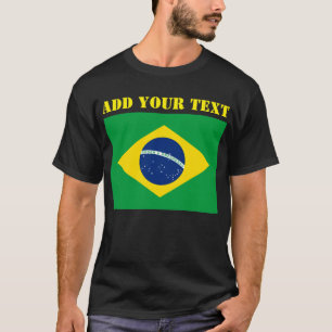 Camiseta Fútbol Brasil 2022 con bandera