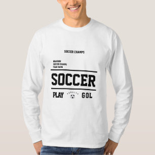 Camiseta fútbol CHAMPS BLACK blanco personalizado gol jugad