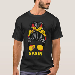 Camiseta Fútbol Chica Hairbun con bandera española