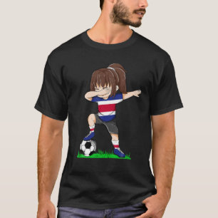 Camiseta Fútbol Chicas de la Bandera de Costa Rica