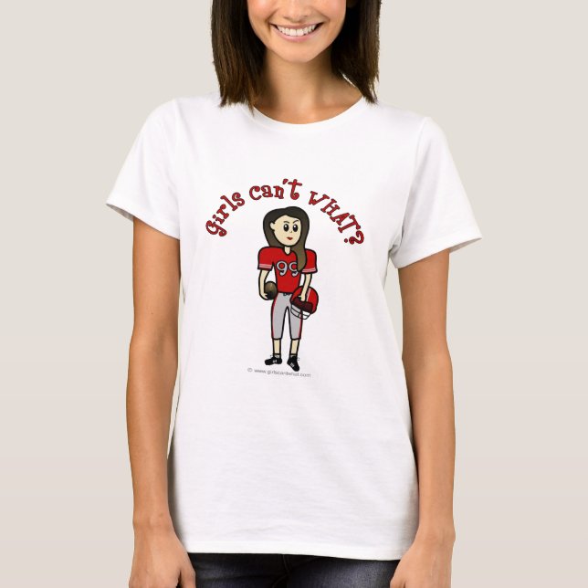 Camiseta Fútbol Chicas rojo claro (Anverso)