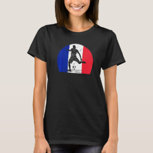Camiseta Fútbol con bandera de Francia añejo fútbol francés