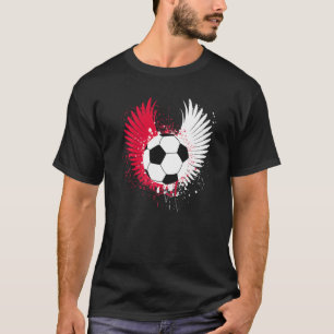 Camiseta Fútbol con bandera de Polonia
