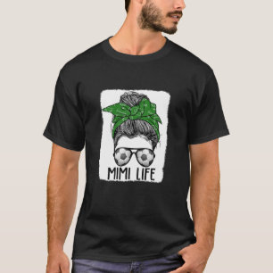 Camiseta Fútbol con sangre Mimi Messy Bun Mom Life Mot