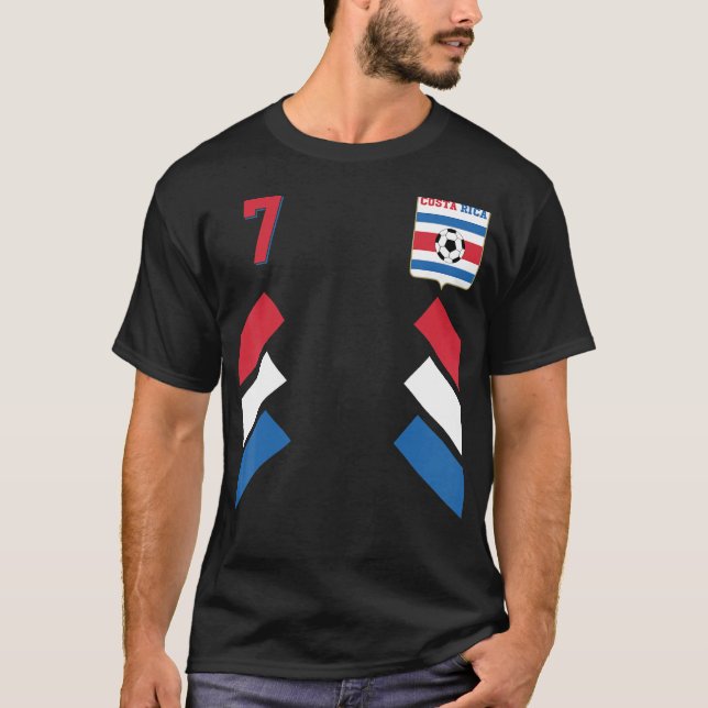 Camiseta Fútbol Costa Rica Retro 7 Cos (Anverso)