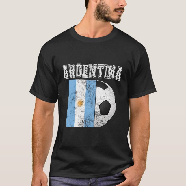Camiseta Futbol de Bandera de Argentina (Anverso)