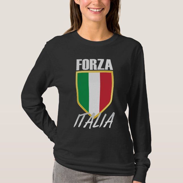 Camiseta Fútbol de Bandera Italiana Forza Italia (Anverso)