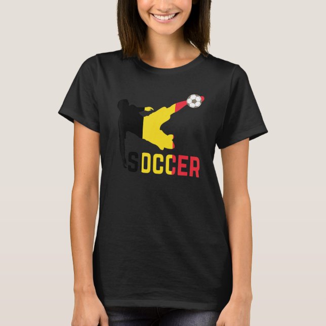 Camiseta Fútbol de Bélgica con bandera belga (Anverso)