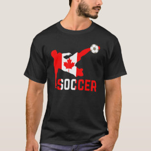 Camiseta Fútbol de Canadá con bandera de Canadá