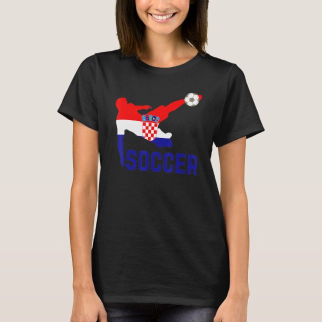 Camiseta Fútbol de Croacia con bandera de Croacia (Anverso)