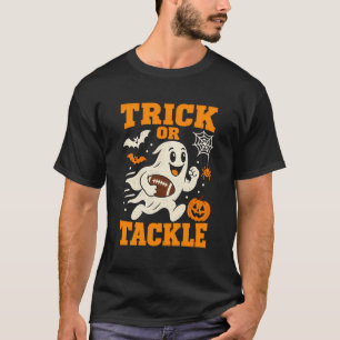 Camiseta Fútbol de Halloween Fantasma Truco o Enganche