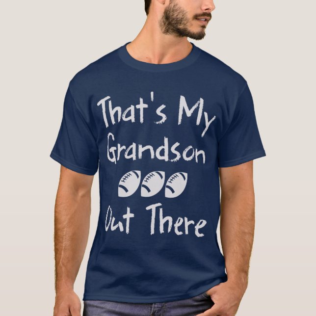 Camiseta Fútbol de la abuela que es mi nieto ahí fuera (Anverso)