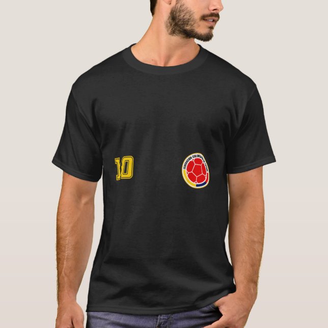 Camiseta Futbol de la bandera de Colombia Futbol Fútbol Fra (Anverso)