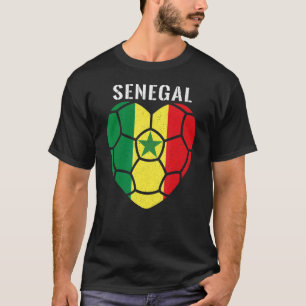 Camiseta Fútbol de la bandera de Senegal