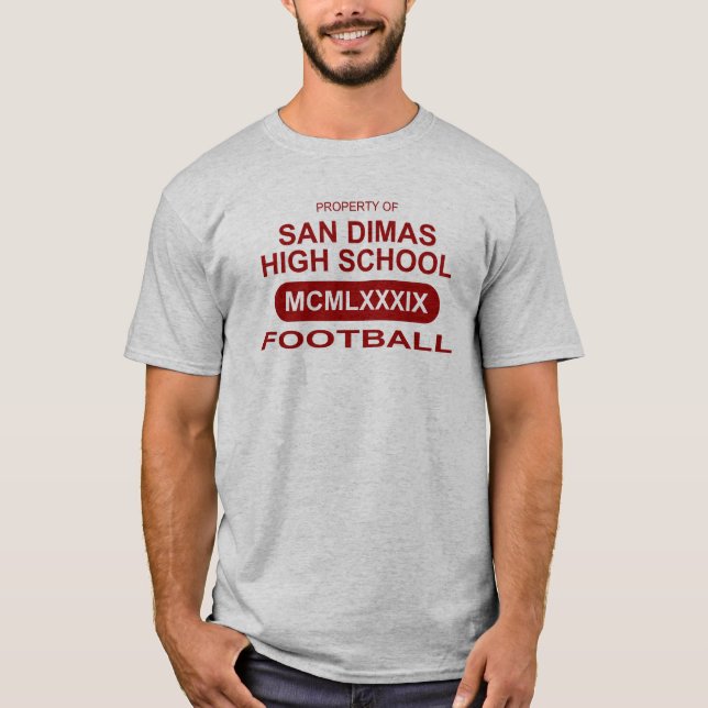 Camiseta Fútbol de la High School secundaria de San Dimas (Anverso)