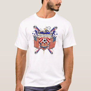 Camiseta Futbol de los E.E.U.U. de la bandera del Brasil