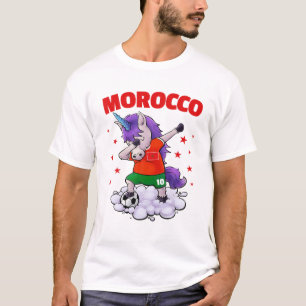 Camiseta Fútbol de Marruecos con pegamento Unicornio