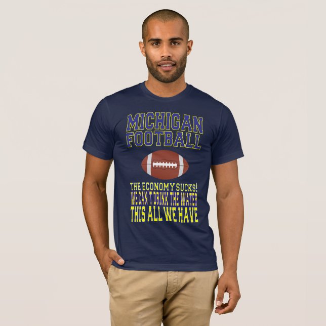 Camiseta Fútbol de Michigan (Anverso completo)
