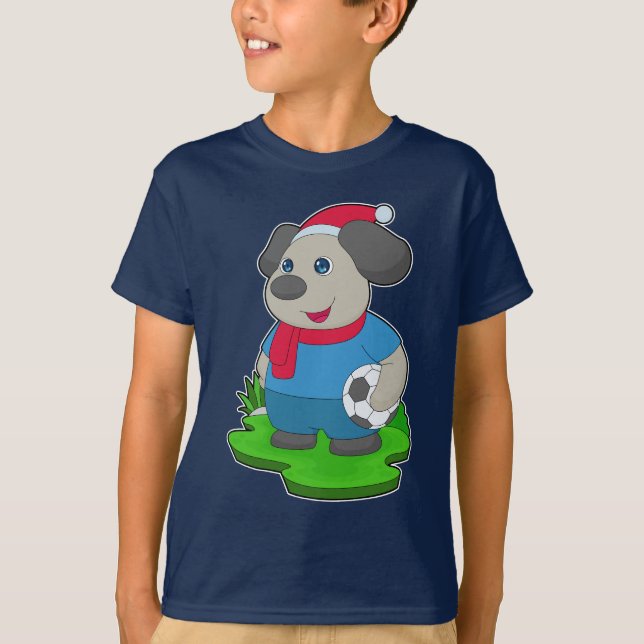 Camiseta Fútbol de Navidad de Perro (Anverso)