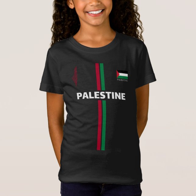 Camiseta Fútbol de Palestina Libre - equipo de mapas de la  (Anverso)