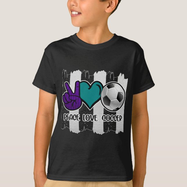 Camiseta Fútbol de paz franco-negro y blanco (Anverso)