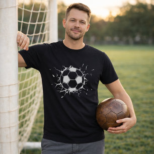 Camiseta Fútbol de Pelota Agrietada; Gráfico de Pelota de F