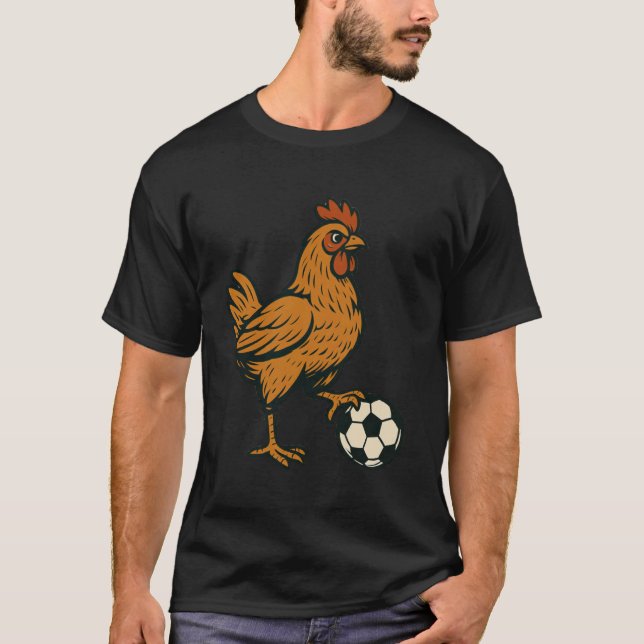 Camiseta Fútbol de Pollo Divertido (Anverso)