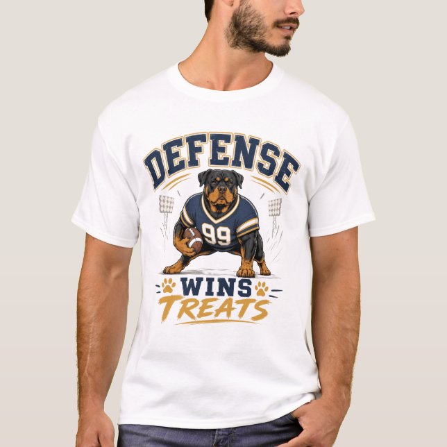 Camiseta Fútbol de Rottweiler Gana Obsequios con Defensa (Anverso)