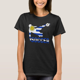 Camiseta Fútbol de Uruguay con bandera uruguaya