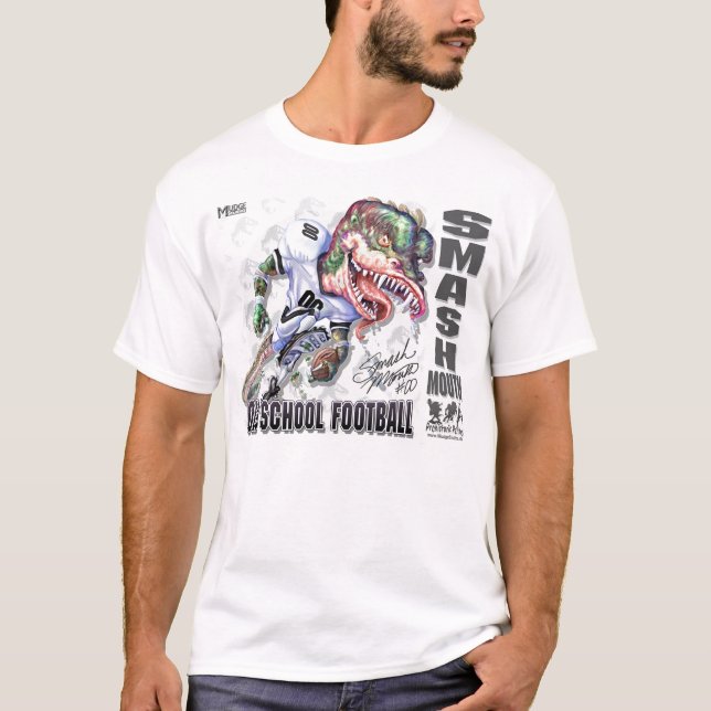 Camiseta Fútbol del dinosaurio de la Choque-Boca (Anverso)