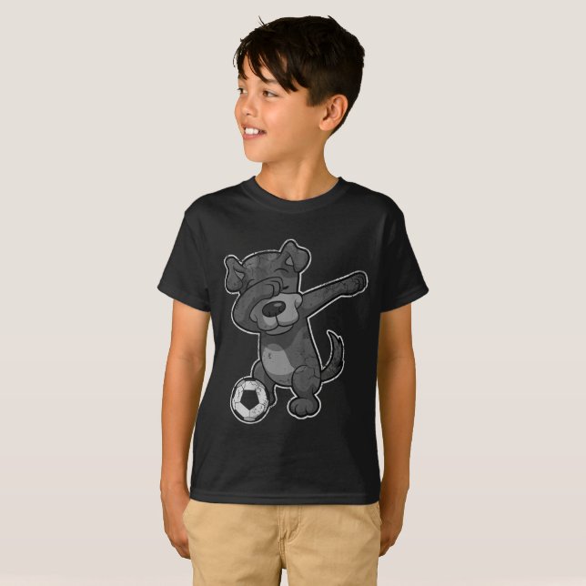 Camiseta Fútbol del perro de Dabdog que frota (Anverso completo)