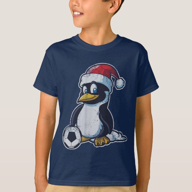 Camiseta Fútbol del pingüino del navidad (Anverso)