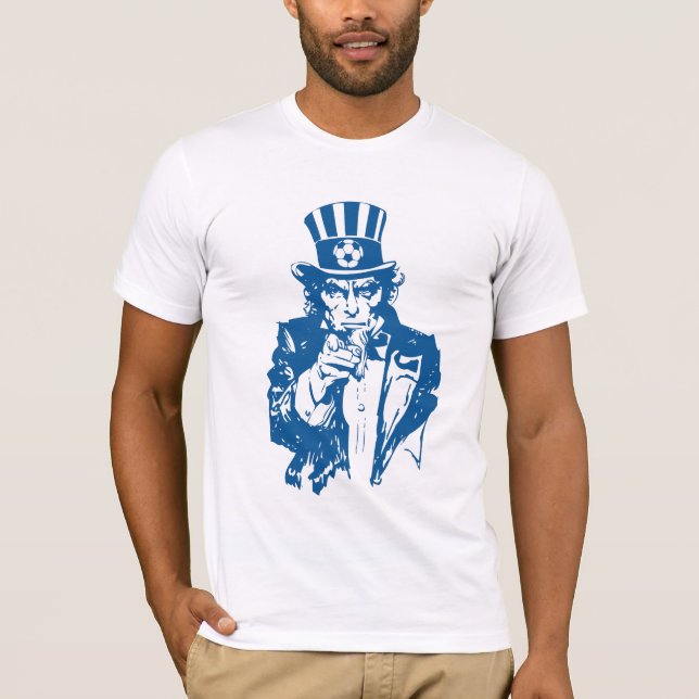 Camiseta Fútbol del tío Sam de los E.E.U.U. (Anverso)