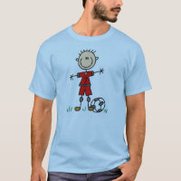 Fútbol del uniforme del rojo del muchacho