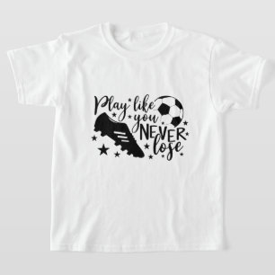 Camiseta fútbol deportes inspiradores de arte verbal