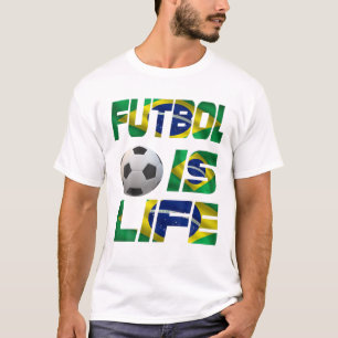 Camiseta Fútbol divertidísimo Bandera Brasileña Futbol es a
