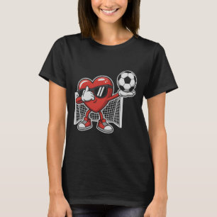 Camiseta Fútbol Divertido Corazón Amor Dabbing San Valentín