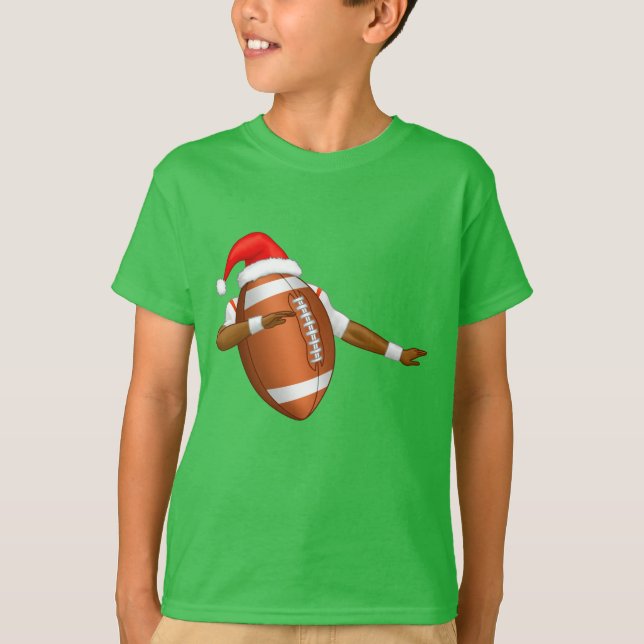 Camiseta Fútbol divertido Dab Sports Dance Santa Hat (Anverso)