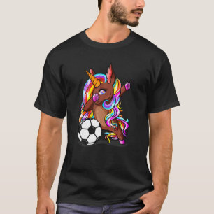 Camiseta Fútbol divertido de piel marrón de Unicornio L