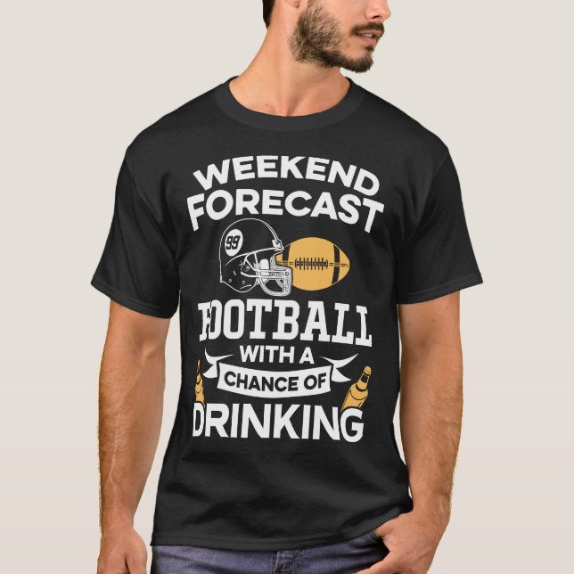 Camiseta Fútbol divertido del pronóstico del fin de semana (Anverso)