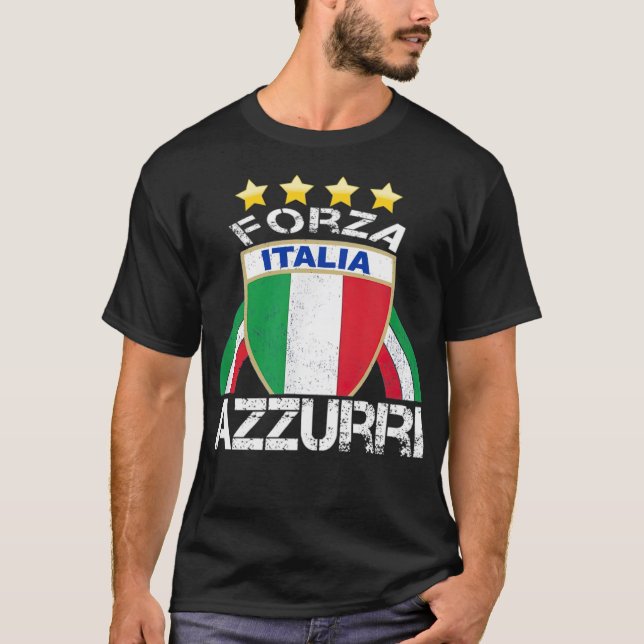 Camiseta Fútbol divertido Italia Símbolo de la bandera ital (Anverso)